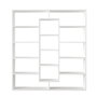 Hanah Home Estantería Escandinava Blanca con Estantes Amplios para Salón y Hogar, 125x135.7x22 cm